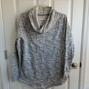 Cozy draw string cowl neck sweatshirt with pockets